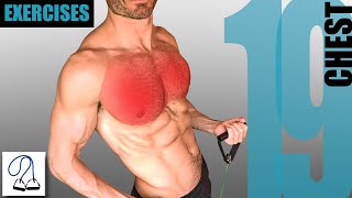 19 RESISTANCE BAND CHEST EXERCISES AND THE MUSCLES THEY TARGET vol2 [upl. by Anahsak]