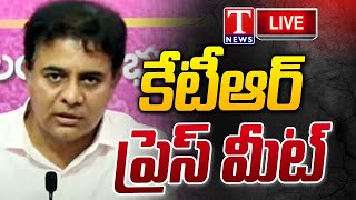 LIVE  KTR Holds Press Meet In Telangana Bhavan  T News [upl. by Anahsahs]