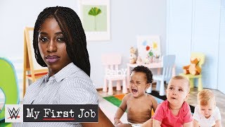 Naomis journey from babysitting to the Orlando Magic to WWE WWE My First Job [upl. by Aleirbag]