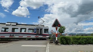 Railroad Crossing  Muhen CH  Bahnübergang Kesslerstrasse  Passage à niveau [upl. by Bravin424]