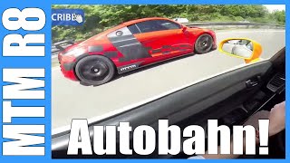 POV 606 HP Audi R8 V10 Spyder MTM FAST Acceleration AUTOBAHN [upl. by Etnovad592]