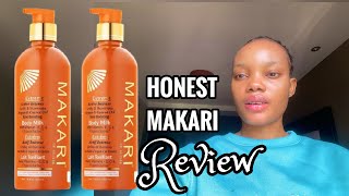 MY HONEST MAKARI LOTION REVIEW 3 BOTTLES USAGE [upl. by Cardie]