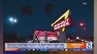 InNOut president said she fought to keep prices down amid minimum wage hike for fast food workers [upl. by Brigitte]