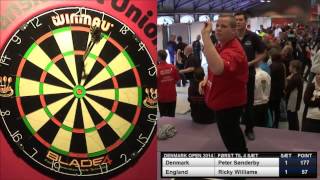 Dart Denmark Open 2014 Peter Sønderby vs Ricky Williams [upl. by Irb]