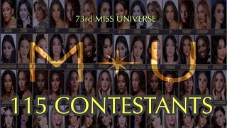 OCTOBER UPDATE 115 CONFIRMED MISS UNIVERSE 2024 CANDIDATES  73rd Miss Universe [upl. by Laamak]