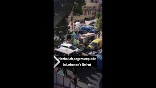 Hezbollah pagers explode in Lebanons Beirut [upl. by Bradly]