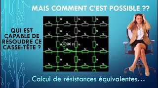 Calcul de résistances équivalentes Série Parallèle Kennelly Mailles infinies Simulation Falstad [upl. by Duthie]