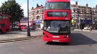 New electric buses on London bus route 43 [upl. by Arinaj]