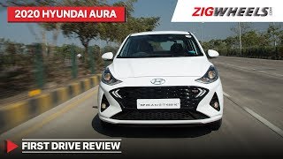 Hyundai Aura First Drive Review  Everything you need and a boot more  ZigWheels [upl. by Willey387]