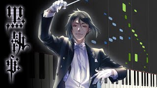 Black Butler  LACRIMOSA  Synthesia Piano Tutorial [upl. by Prospero759]