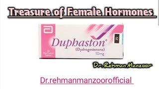 Treasure of Female Hormones  DrRehman Manzoor [upl. by Hplodnar680]