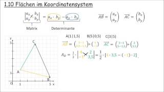 110 Flächen im Koordinatensystem Determinante [upl. by Ivon]