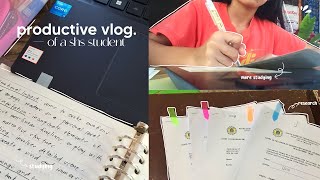 Vlog 52 ⋆･ﾟ productive vlog 📚 new sem studying journal school works research [upl. by Llezo]