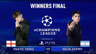 TEKKZ vs NICOLAS99FC  eChampions League Winners Final  FIFA 22 [upl. by Atisor]