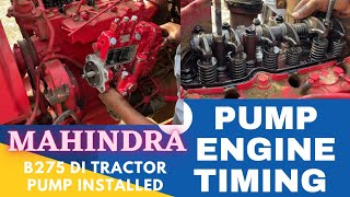 Pump Timing adjusting  Engine Timing Adjusting ii Mahindra Tractor Pump Installed  Mechanic Gyan [upl. by Drageruaeb]