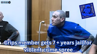 Crip member sentenced to 7 years after violent crime spree [upl. by Raseac]