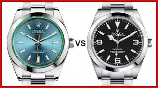 ▶ Rolex Milgauss Blue Dial VS Rolex Explorer I Stainless Steel COMPARISON  116400GV 214270 [upl. by Grosmark]