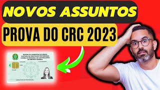 Novos Assuntos DA PROVA DO CRC 2024  SAIBA MAIS [upl. by Aihcropal]