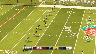 14 20232024 1 Michigan vs 4 Alabama CFP Semifinal Simulation Check Description [upl. by Yahsal272]