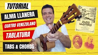 Cómo tocar el quotALMA LLANERAquot  CUATRO venezolano TUTORIAL [upl. by Gennaro581]