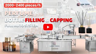 LOM 2024 Full automatic 50ml perfume bottles filling and capping line [upl. by Norret253]