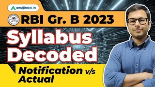 RBI 2023 New Syllabus  RBI Grade B Changed Syllabus  RBI Grade B Notification 2023  Anuj Jindal [upl. by Nyluqcaj]