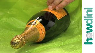 How to gift wrap a champagne bottle [upl. by Ennagem194]