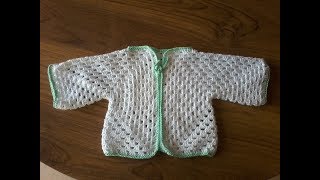 tuto crochet  faire un gilet bebe au crochet  gilet bebe  1 ère partie [upl. by Nahsar]