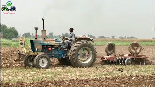 Ford 4600 Full Open 18 Disc harrow  1979 Model 55HP Tractor [upl. by Deryl]