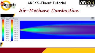 ANSYSFluent Tutorial  Species transport modelling  Gaseous combustion Methane combustion 12 [upl. by Zawde]