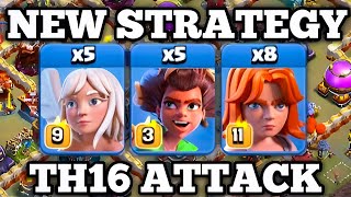 TH16 NEW STRATEGY ROOT RIDER WITH VALKYRIE ATTACK STRATEGY  Clash of Clans  Cwl Attack [upl. by Notsur]