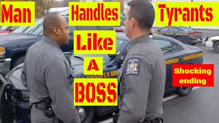 🔵🔴Man handles tyrants like a boss Shocking ending 1st amendment audit fail🔴🔵 [upl. by Zerla205]