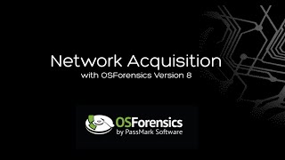 Network Acquisition with OSForensics V8 [upl. by Anaibaf670]