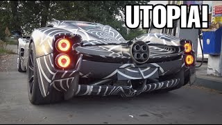 The FIRST Pagani UTOPIA driving on the road V12 SOUNDS [upl. by Drawde701]