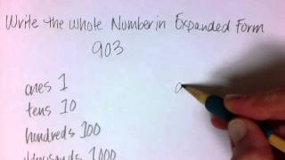 Math 38  Writing a Number in Expanded Form [upl. by Oirromed15]