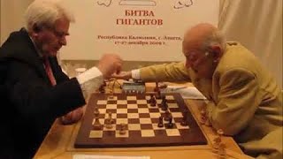 Viktor Korchnoi age 78 vs Boris Spassky age 72  2009 [upl. by Bidget]