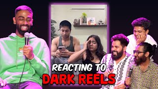 REACTING TO DARK REELS  Pranit More Sagar Punjabi Rahul Chauhan Anish Goregoankar [upl. by Lapides465]