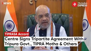 Tripartite Agreement Signed in Tripura to Address Indigenous Issues Amit Shah Leads Initiative [upl. by Herring]