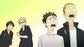 Nishinoya y Tanaka Funny Moment el impresionante saludo de Aone Dateko [upl. by Anesusa]