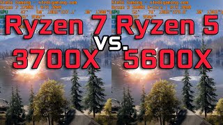 Ryzen 7 3700X vs Ryzen 5 5600X Gaming Comparison With RTX 3080 [upl. by Odyssey657]