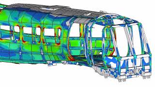 Rail Carbody Fatigue FEA Structural Analysis [upl. by Keavy]