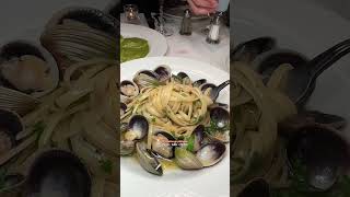 Linguini vongole white clam sauce You cant go wrong Il Tinello pasta italian italianfood [upl. by Eiraminot]