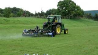 Ryetec Triflex Gang Flail Mower cutting short and long grass [upl. by Wang]