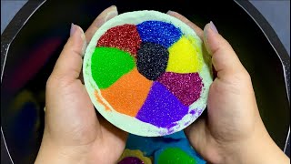 Asmr  baking soda cups  crunchy green  soft blue  salt  gym chalk [upl. by Anihsat504]