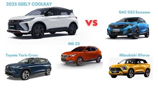 2025 Geely Coolray vs Yaris X Emzoom XForce MG ZS [upl. by Maretz439]