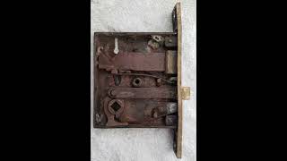 Antique Ornate Mortise Lock in 1870s Home Ashland Oregon [upl. by Bennie466]