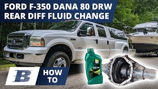 Ford F350 Rear Differential Fluid Gear Oil Change DIY Dana 80 DRW 19992016 [upl. by Roderigo]