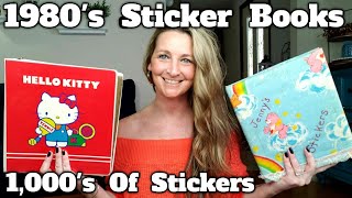 My 1980s Sticker Book Collection Come With Me Down Memory Lane 1000s Of Stickers [upl. by Chader]