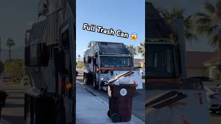 Garbage Truck Dumps Full Trash Can 😱 shorts garbagetruck trash [upl. by Atterahs]