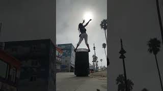 Daisy The Venice Healer does trash can yoga heals security guard and visits Goddess Lilly Moon [upl. by Brooke747]